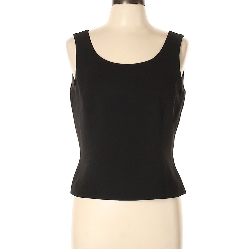Tahari Arthur S. Levine. black Sleeveless top